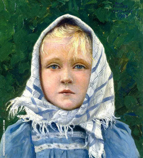 Portrait of a Young Girl 2 By Paul Gustav Fischer