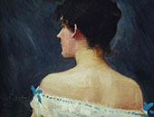 Portrait of Lady By Paul Gustav Fischer