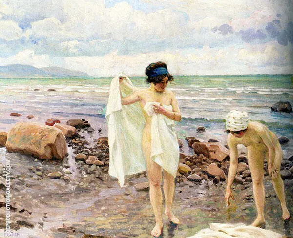 The Bathers By Paul Gustav Fischer