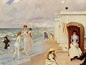 The Day at The Beach By Paul Gustav Fischer