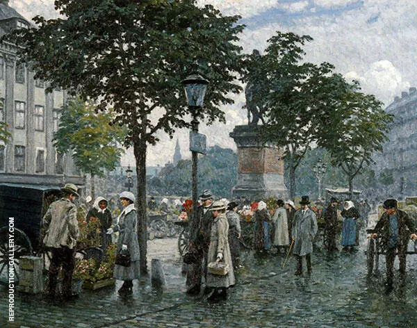 The Flower Market By Paul Gustav Fischer