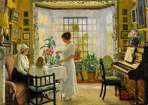 Interior 1914 by Paul Gustav Fischer | Oil Painting Reproduction