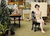 The Artist's Studio 1904 By Paul Gustav Fischer