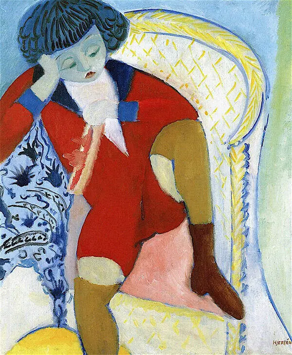 Boy with Toy Boat By Sigrid Hjerten