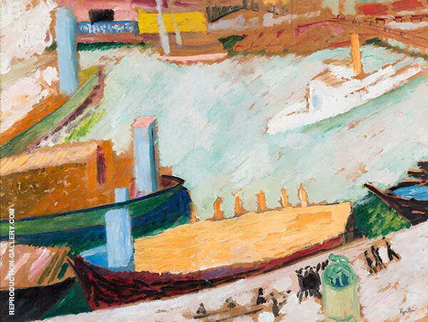 Kornhamnstorg Street Scene By Sigrid Hjerten