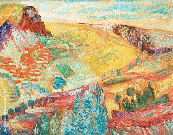 Landscape Auvergne by Sigrid Hjerten | Oil Painting Reproduction