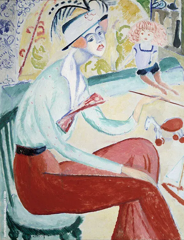 Self Portrait 1914 By Sigrid Hjerten