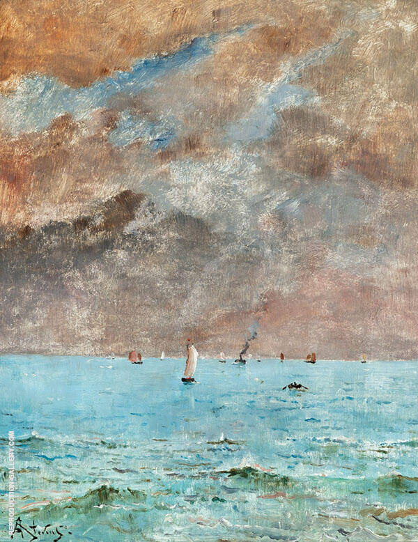 A Calm Sea Le Havre by Alfred Stevens | Oil Painting Reproduction