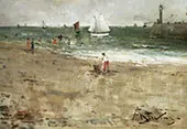 Figures on The Beach By Alfred Stevens