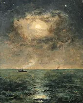 Moonlit Seascape 1892 By Alfred Stevens