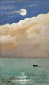 Moonlit Seascape at Cap Martin 1892 By Alfred Stevens