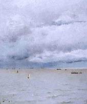 Seascape Honfleur By Alfred Stevens