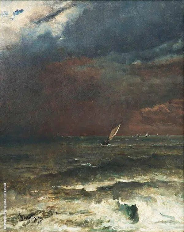 Seascape Storm Effect By Alfred Stevens