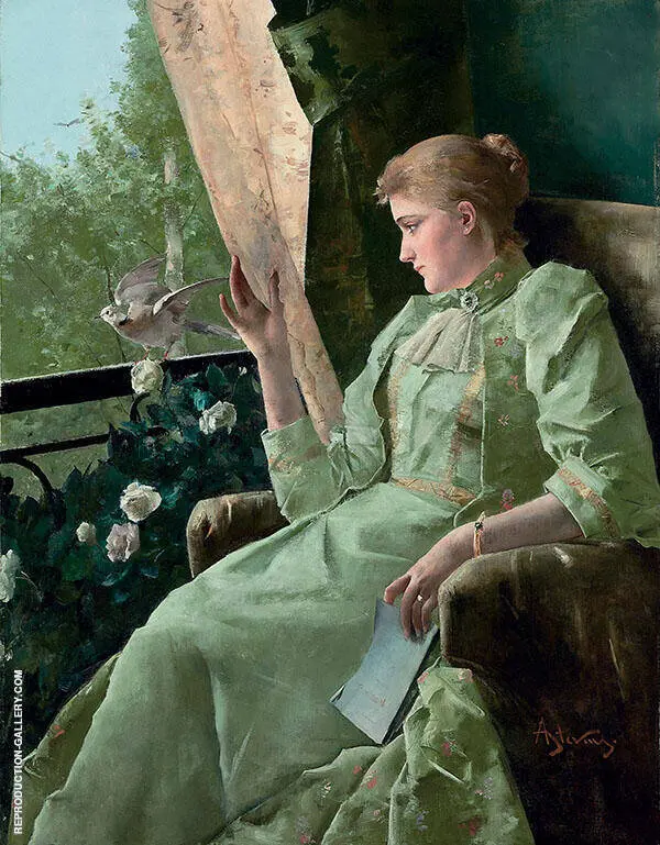 Symphony in Green By Alfred Stevens