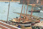 Bateaux en Port Collioure By Henri Jean Guillaume Martin