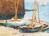 Bateaux Entree du Port Collioure By Henri Jean Guillaume Martin