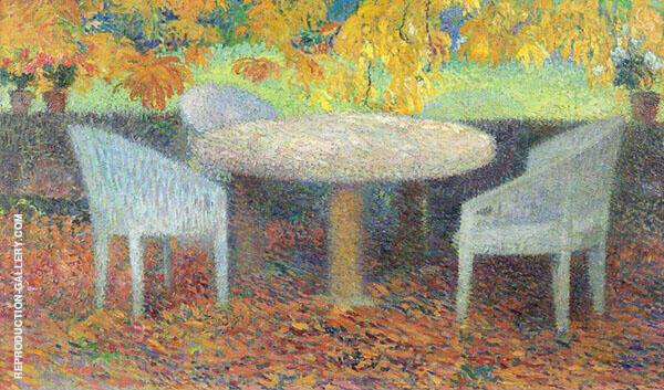 Big Stone Table under The Chestnut Trees of Marquayrol 1915 | Oil Painting Reproduction