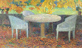 Big Stone Table under The Chestnut Trees of Marquayrol 1915 By Henri Jean Guillaume Martin
