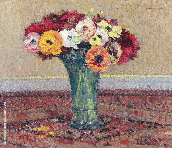 Anemones 1920 by Henri Jean Guillaume Martin | Oil Painting Reproduction