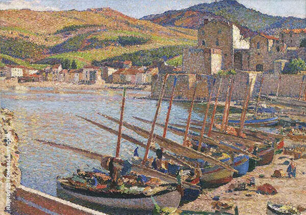 Barques a Collioure By Henri Jean Guillaume Martin