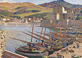 Barques a Collioure By Henri Jean Guillaume Martin