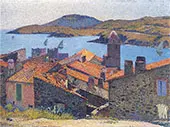 Collioure et Toits Rouges By Henri Jean Guillaume Martin