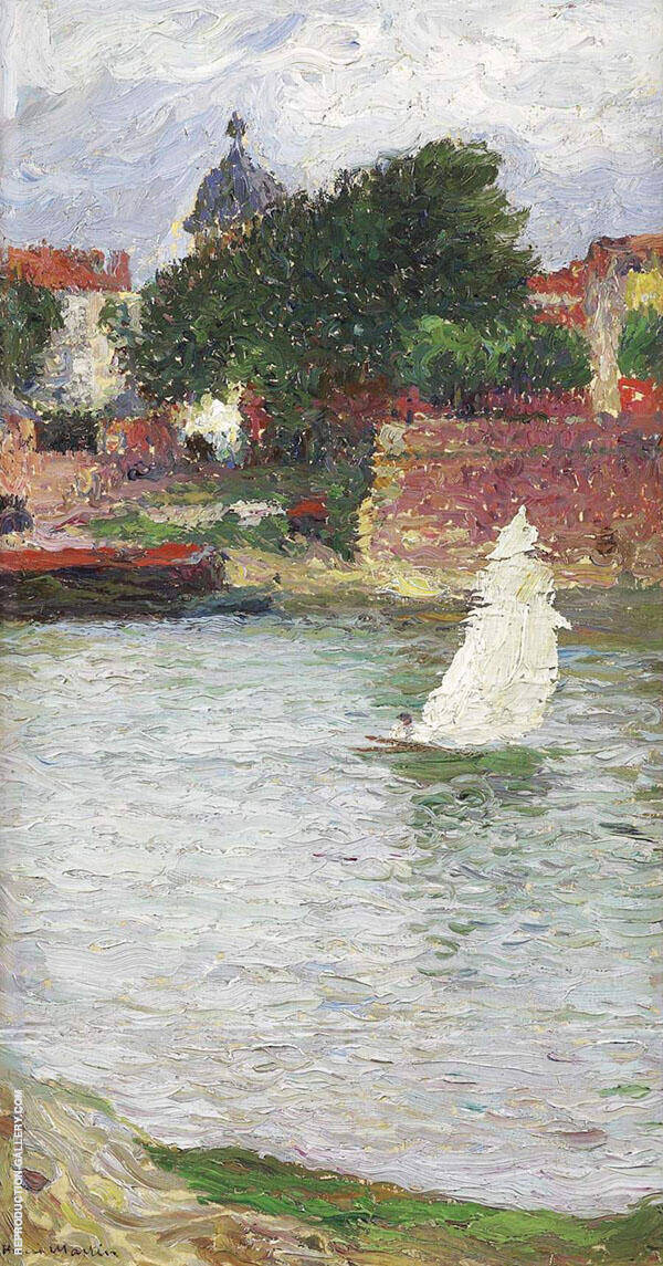 On The Garonne near The Church of Saint Pierre at Toulouse | Oil Painting Reproduction