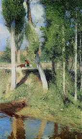 By The River By Henri Jean Guillaume Martin