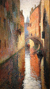 Canal in Venice By Henri Jean Guillaume Martin