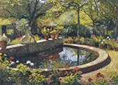 Fountain in My Garden By Henri Jean Guillaume Martin