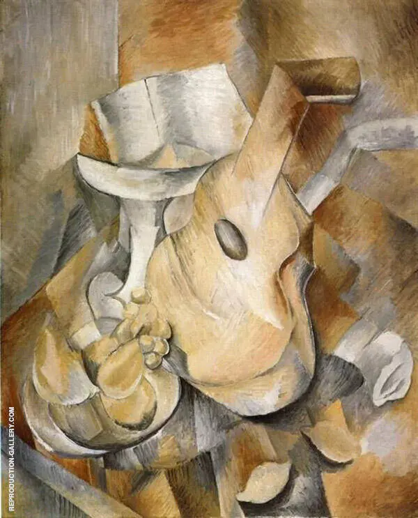 Guitar and Fruit Dish By Georges Braque