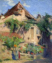 House and Garden at Saint Cirq Lapopie 1920 By Henri Jean Guillaume Martin