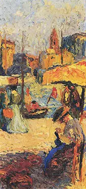 La Femme Assis une Port By Henri Jean Guillaume Martin