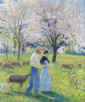 Lovers at Spring By Henri Jean Guillaume Martin