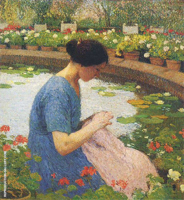 Sewing in The Garden at Marquayrol | Oil Painting Reproduction