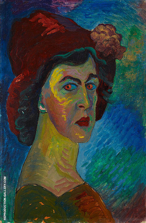 Self-Portrait c1910 by Marianne von Werefkin | Oil Painting Reproduction