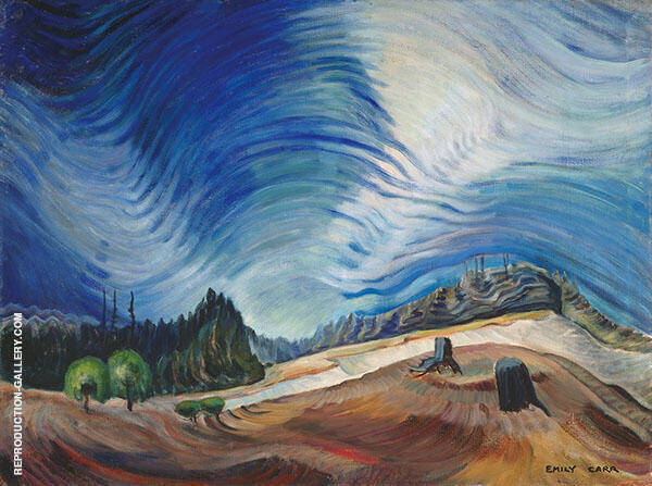 Above The Gravel Pit 1937 by Emily Carr | Oil Painting Reproduction