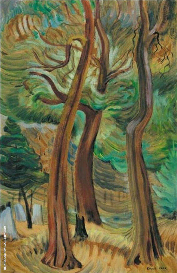 Arbutus Trees by Emily Carr | Oil Painting Reproduction