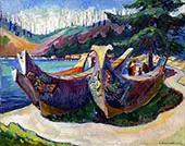 First Nations War Canoes in Alert Bay 1912 By Emily Carr