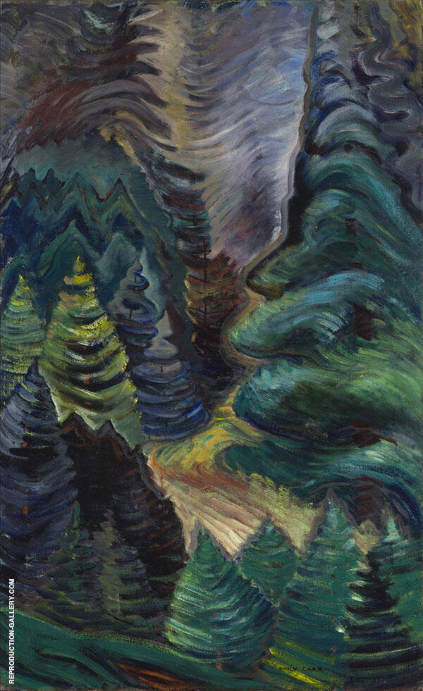 Forest Trees c1937 by Emily Carr | Oil Painting Reproduction