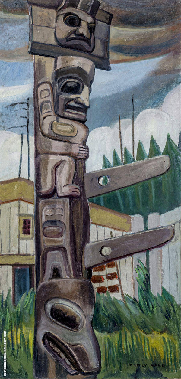 Haida Totem 1928 by Emily Carr | Oil Painting Reproduction