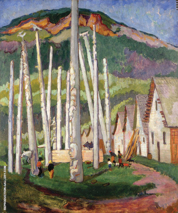 Kispiox Village by Emily Carr | Oil Painting Reproduction