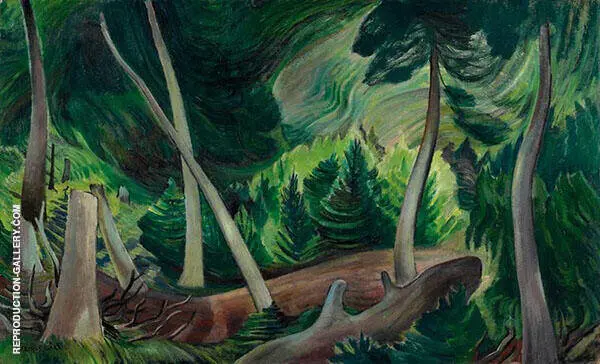 Lush Forest Clearing Landscape By Emily Carr