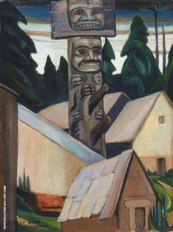 Skidegate 1928 by Emily Carr | Oil Painting Reproduction