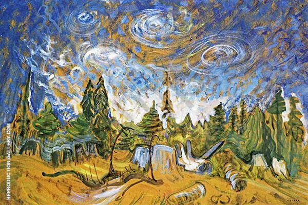Stumps and Sky 1934 By Emily Carr