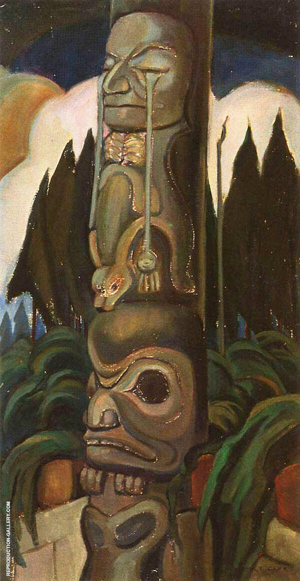 Crying Totem 1928 by Emily Carr | Oil Painting Reproduction