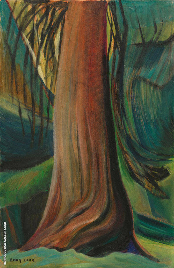 Tree Study c1930 by Emily Carr | Oil Painting Reproduction
