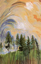 Young Pines Sky 1935 By Emily Carr