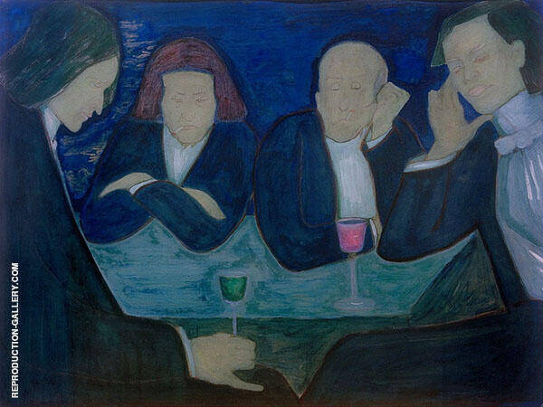 Im Cafe by Marianne von Werefkin | Oil Painting Reproduction
