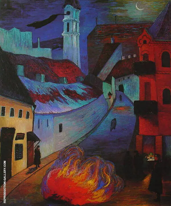 Police Station in Vilnius 1914 By Marianne von Werefkin